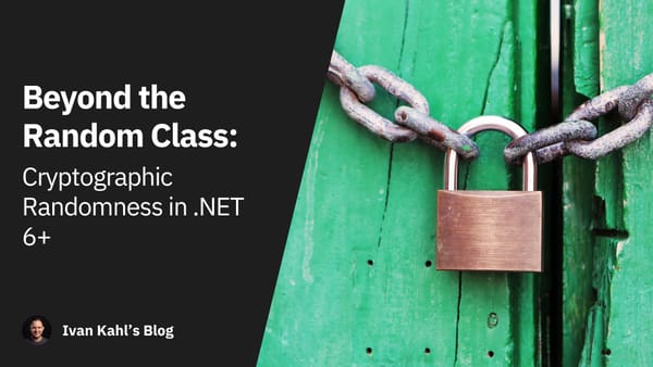 Beyond the Random Class: Cryptographic Randomness in .NET 6+